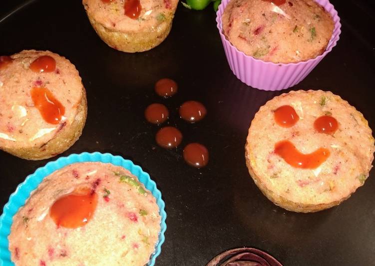 Semolina veggies muffins