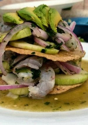 Una foto de Tostada de aguachile