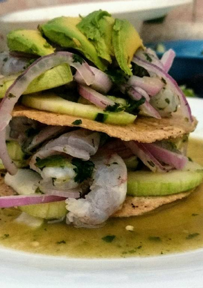 Una foto de Tostada de aguachile