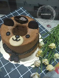 巧克力小熊戚風蛋糕❤ 的食譜成品照片