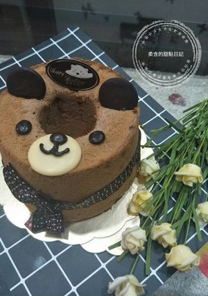 巧克力小熊戚風蛋糕❤ 的食譜成品照片