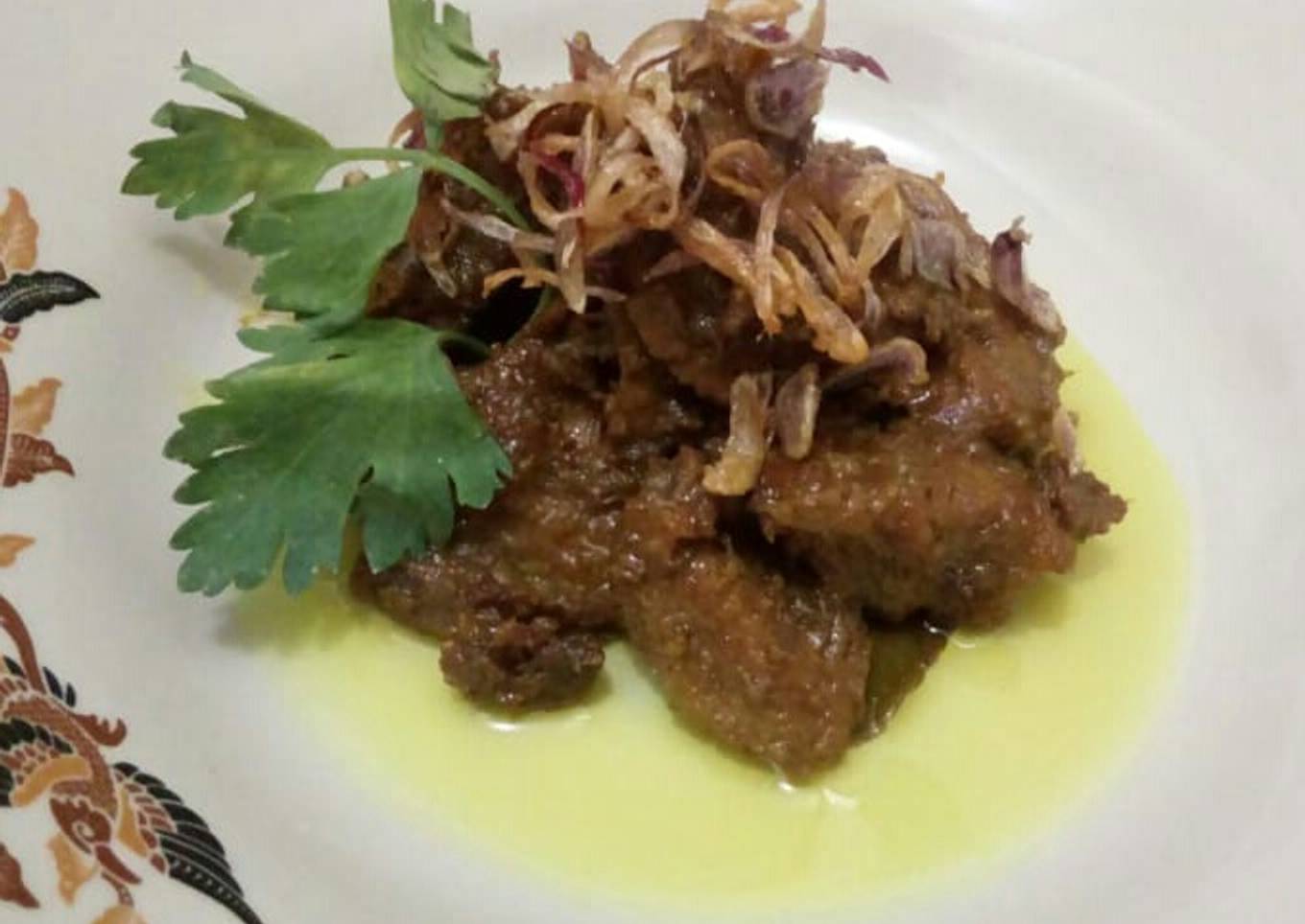 Rendang Sapi Sederhana tanpa panci presto