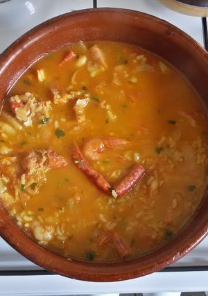 Foto principal de Arroz caldoso de pescado y marisco como le gustaba a mi madre