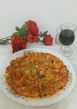 عکسی از دستور پیتزا مرغ