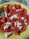 Tomate con queso fresco
