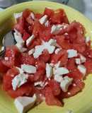 Tomate con queso fresco