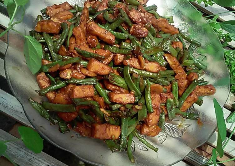 Orek tempe kacang panjang