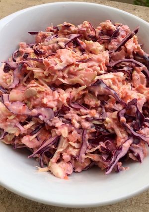 Una foto de Coleslaw súper fácil y rápido
