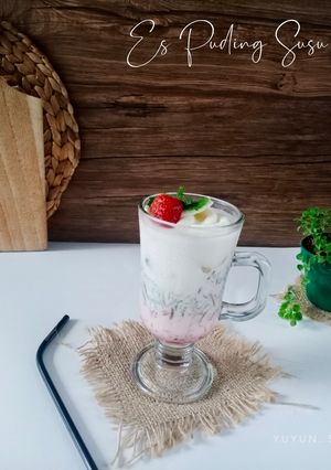 Foto resep Es puding susu (minuman)