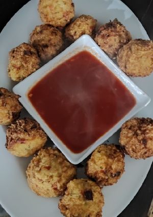 Una foto de Croquetas de arroz con harina