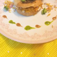 A picture of Stuffed Bhujia Sev kulcha.