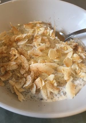 A picture of Toasted Coconut and Honey Chia Pudding.