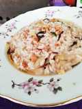 Risotto radicchio, gorgonzola e noci