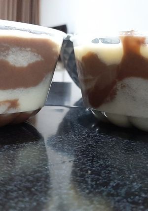 Foto resep Puding Zebra roti tawar