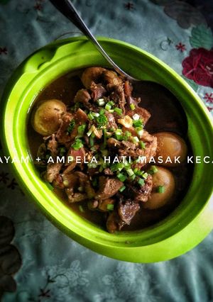 Foto resep Ayam + ampela hati masak kecap