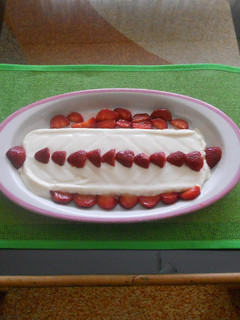 Una foto de Panacota con fresas