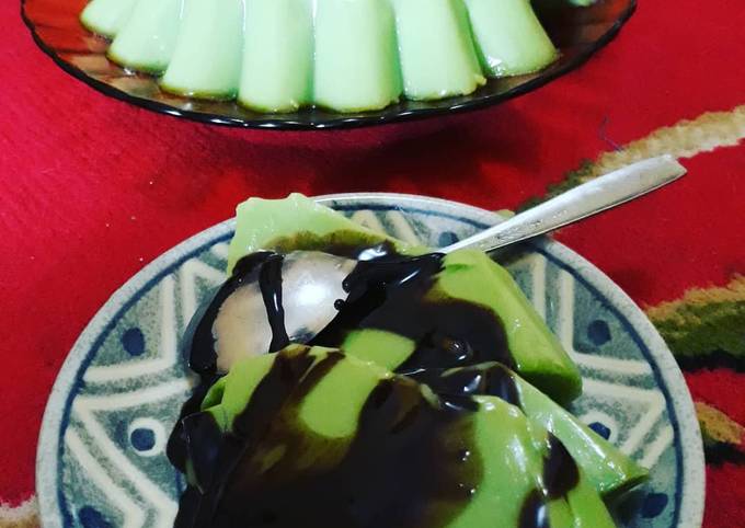 Resep Pudding Matcha Susu #praktis, Sempurna