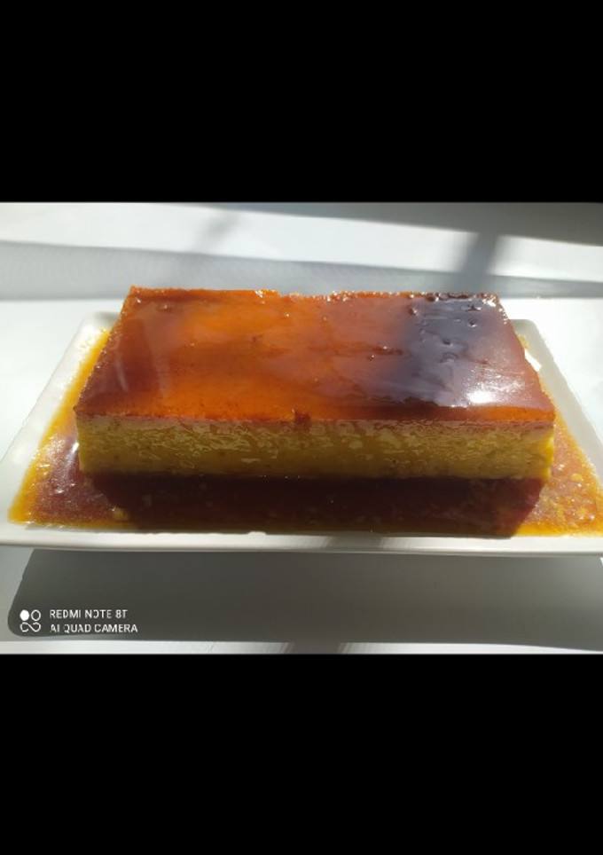 Una foto de Flan de queso crema y nata