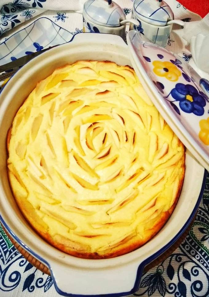 Творожная запеканка с яблоками