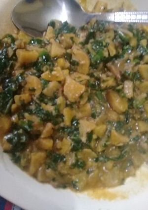 A picture of Unripe plantain porridge.