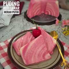 Puding Roti Tawar Merah Putih-レシピのメイン写真