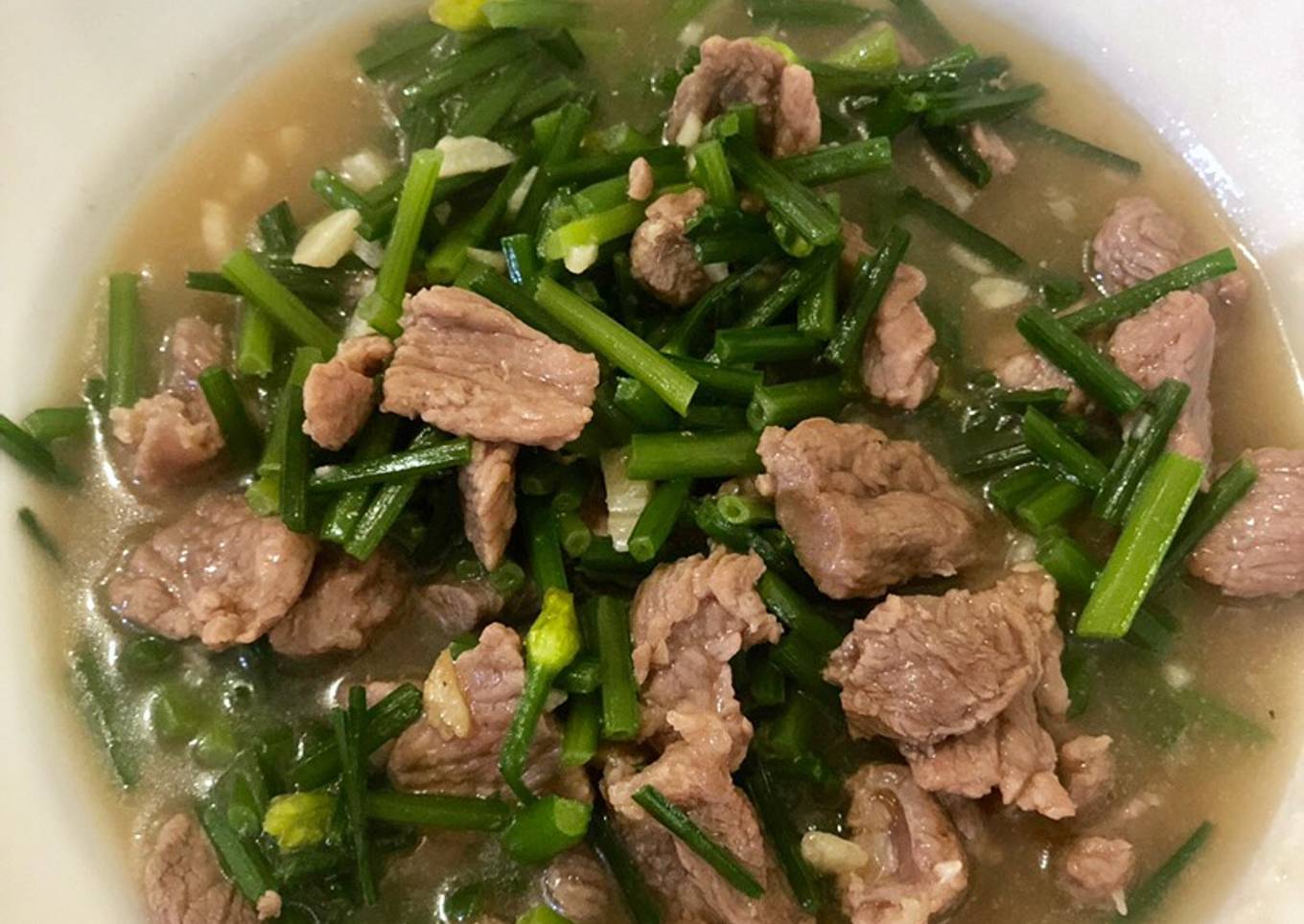 Bunga Kucai cah Daging