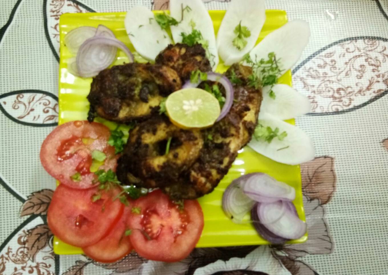 Mughlai fish tikka