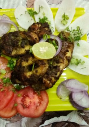 A picture of Mughlai fish tikka.