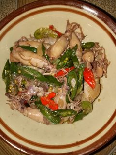 Foto resep Tumis cumi asin cabe ijo