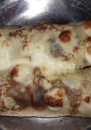 Una foto de Canelones de verdura con queso. Casero