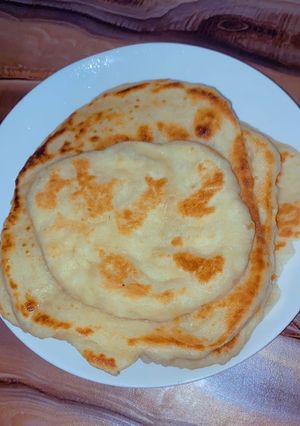 A picture of Naan bread.