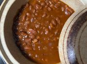 A picture of maple baked beans