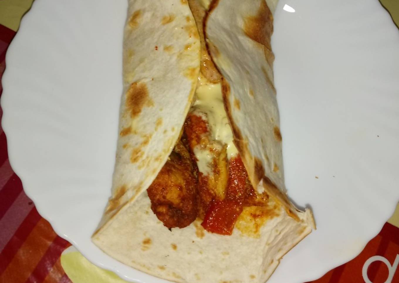 Fajita de pollo a lo tandoori