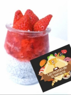 Una foto de Pudding chía de fresas