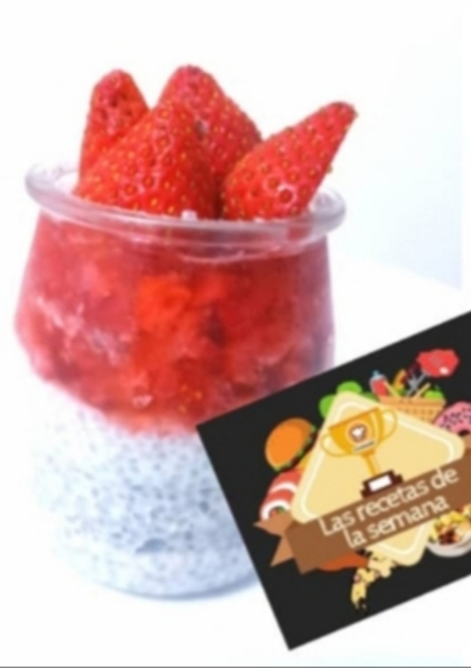 Una foto de Pudding chía de fresas