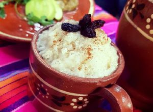 Una foto de Arroz con leche y coco