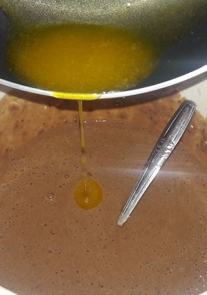 Foto resep Pancake coklat dengan saus coklat simple