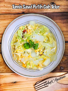 Foto resep Tumis Sawi Putih Cah Telur