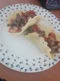 Tacos con tortillas de queso