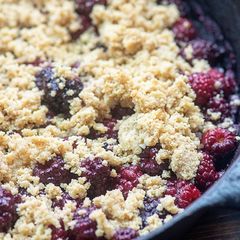 A picture of KetoBlondie's Blackberry Cobbler.