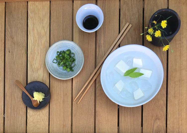 Recipe of Super Quick Homemade Hiya-Yakko (chilled soft tofu) 🌱