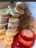 Avena, plátano y fresa