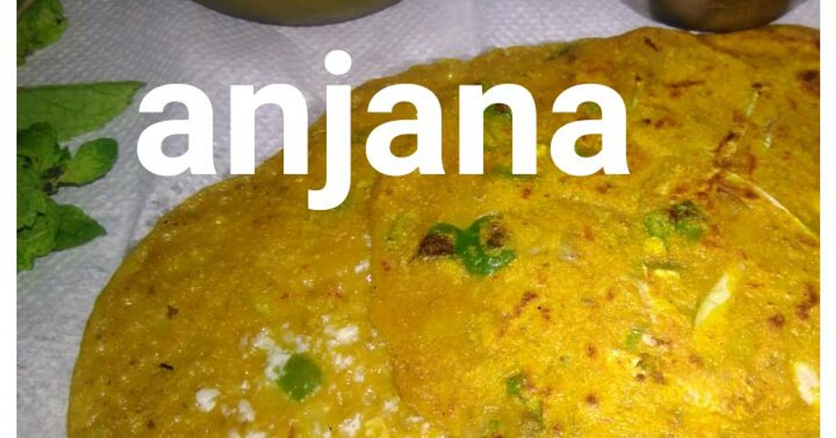 Wheat flour uttapam with lot's of veggies. Recipe by Anjana Sahil