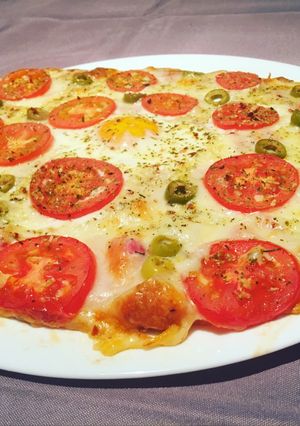 Una foto de Pizza