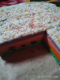 Foto resep Rainbow cake kukus