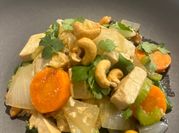 A picture of tofu or cashews