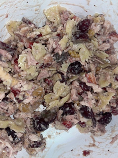 A picture of Poppyseed chicken pasta salad.