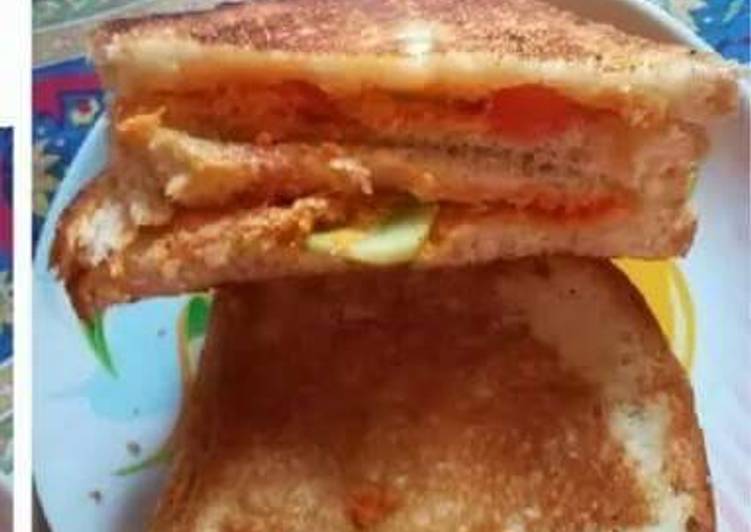 Recipe of Perfect Today morning breakfast Malai sandwiches