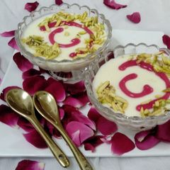 A picture of Muhallebi - An Arabic Dessert.