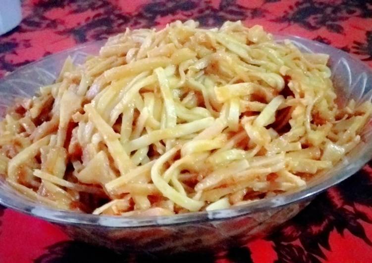 Rebung tumis mie urai